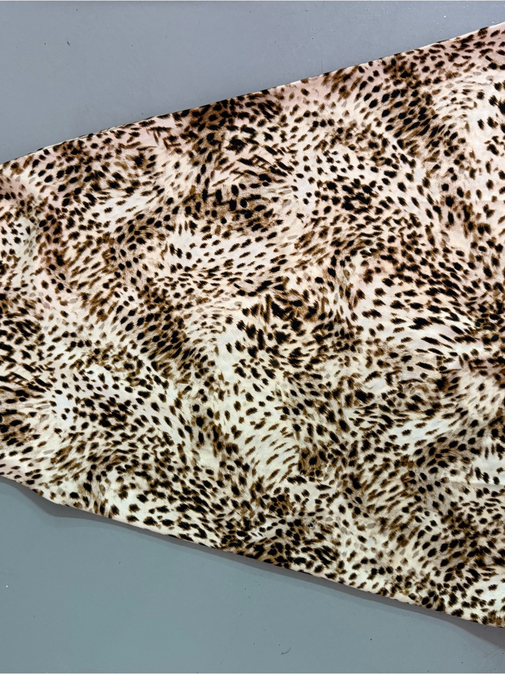 LOFT Leopard Print Satin Slip Skirt in Cream, Brown & Black